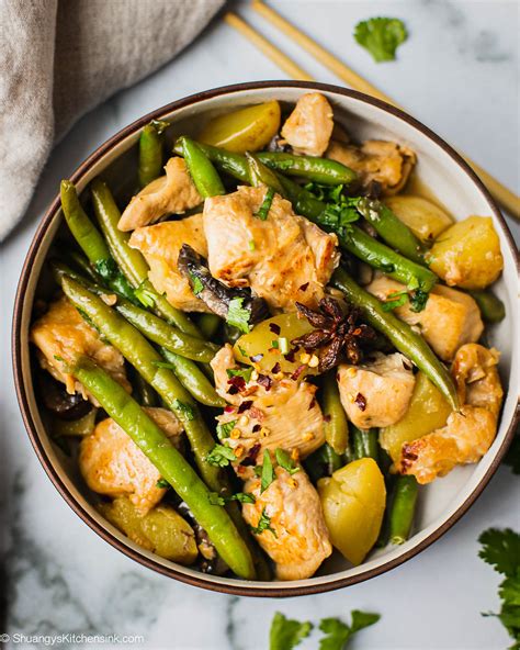 Chinese Chicken And Green Beans Easy One Pot Shuangys Kitchen