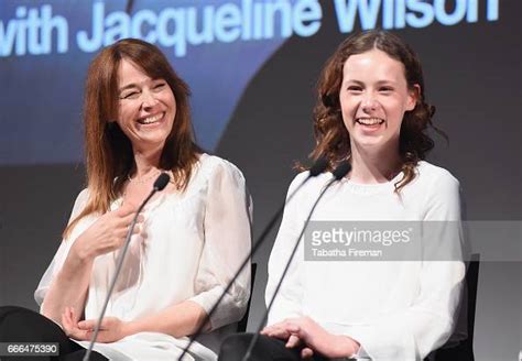 Actresses Eva Pope And Isabel Clifton Speak On Stage During The Panel