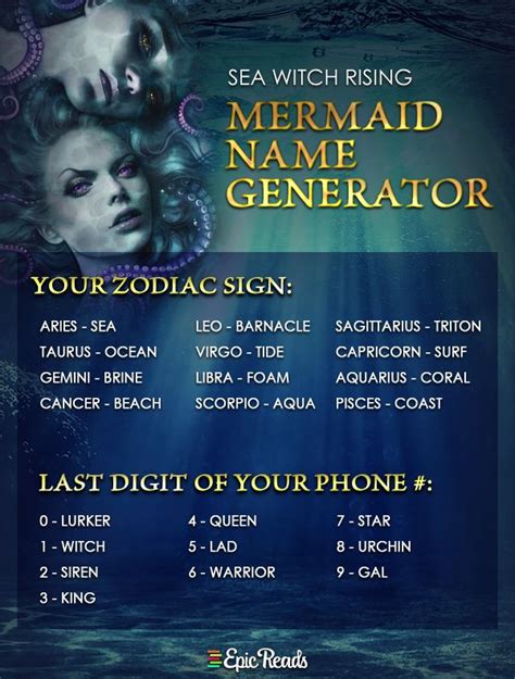 Head Under The Sea With This Mermaid Name Generator Mermaid Name