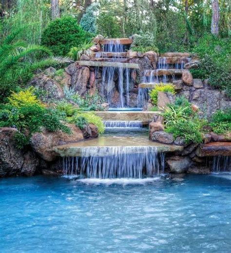 Stunning Luxury Backyard Design Ideas Pool Waterfall Backyard Pool