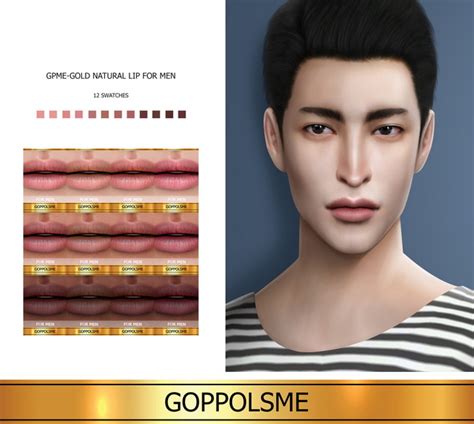 Gpme Gold Natural Lip For Men At Goppols Me Sims 4 Updates