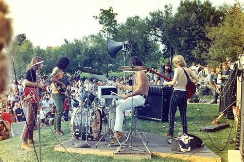 The Grateful Dead Performing At City Park In Denver 1967 Grateful