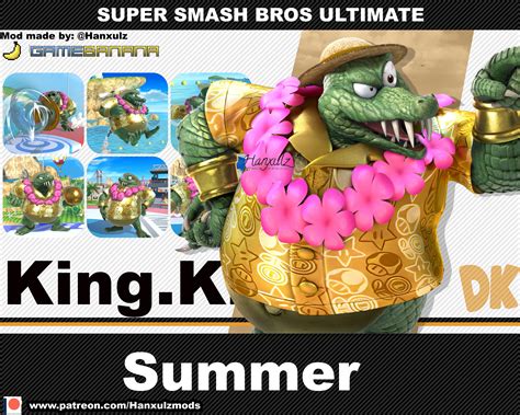 King K Rool Summer Super Smash Bros Ultimate Mods