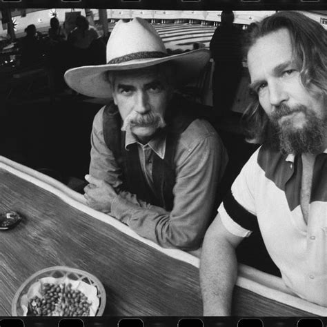Sam Elliott And Jeff Bridges During The Filming Of The Big Lebowski In