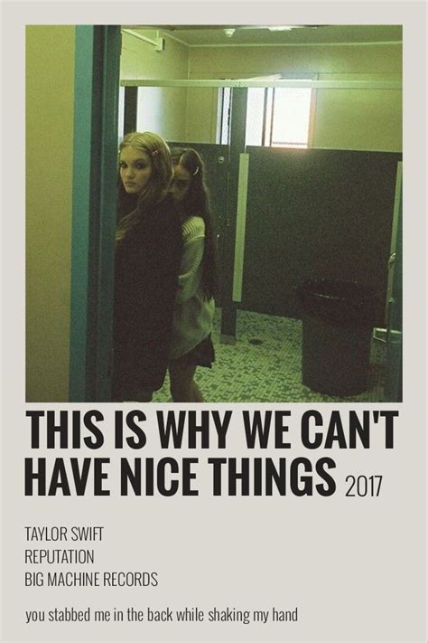 This Is Why We Can T Have Nice Things Polaroid Poster Taylor Swift Songs Taylor Swift Lyrics