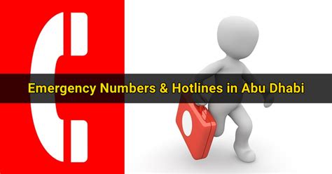Emergency Numbers And Hotlines In Abu Dhabi