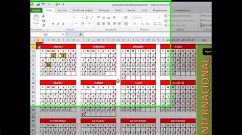 Plantilla Calendario Excel 2014 Agenda Administrador Y Escanear Desde