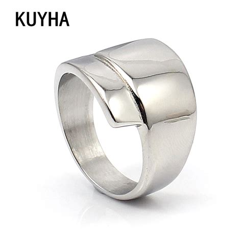 Cool Silver Rings For Women And Men 316l Stainless Steel Punk Style
