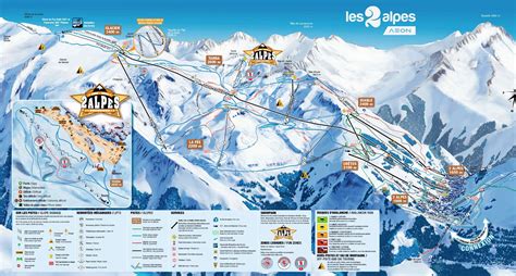 Pistekaart Les 2 Alpes Skigebied Met 200km Piste In Frankrijk
