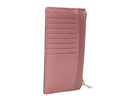 Coach corner zip bifold wallet & michael kors bifold wallet comparison. MICHAEL Michael Kors Leather Large Slim Card Case (pearl ...