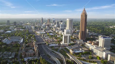 Downtown Connector Along City Buildings Midtown Atlanta Georgia