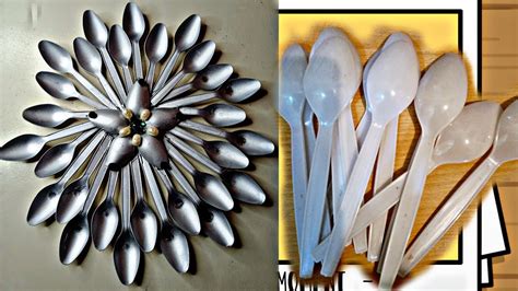 Easy Plastic Spoons Wall Decor Spoon Craft Ideas Youtube