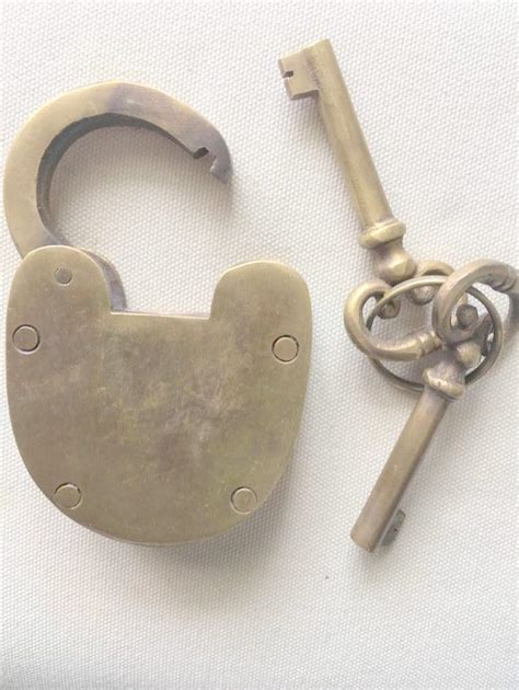 Aged 3 Vintage Style Antique Watson 100 Look Padlock Solid Pure Brass