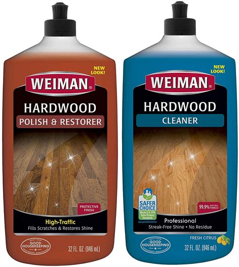 Weiman Hardwood Floor Cleaner And Polish Restorer Combo 2 Pack High