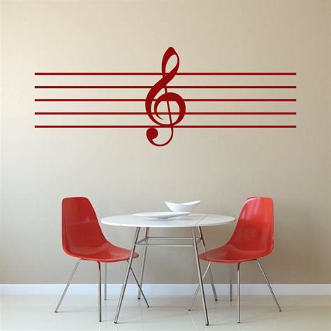 Treble Clef Music Note Decal Sticker Music Melody Wall Decal Vinyl