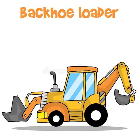 Backhoe Loader Cartoon Vector Art Stock Vector Illustration Of Vector