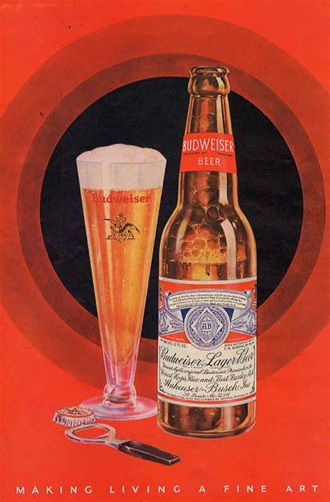 Budweiser Vintage Beer Poster 1935 Propaganda De Cerveja Cerveja Poster