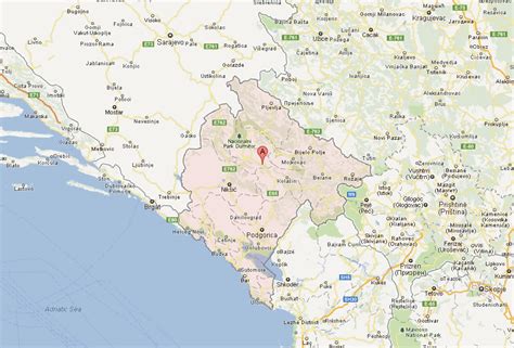 Street names and houses search. Google Mapa Crna Gora