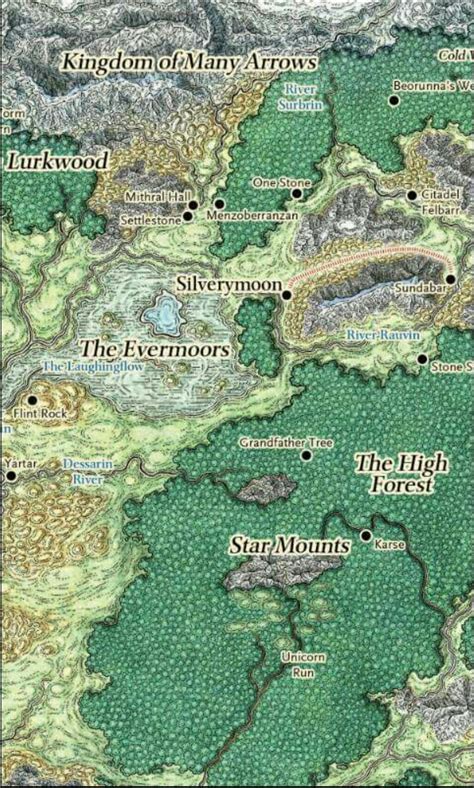 Forgotten Realms Map Fantasy Map