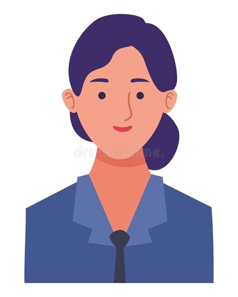 Businesswoman Smiling Profile Cartoon Stock Vector Illustration Of