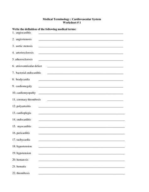 Cna Worksheets