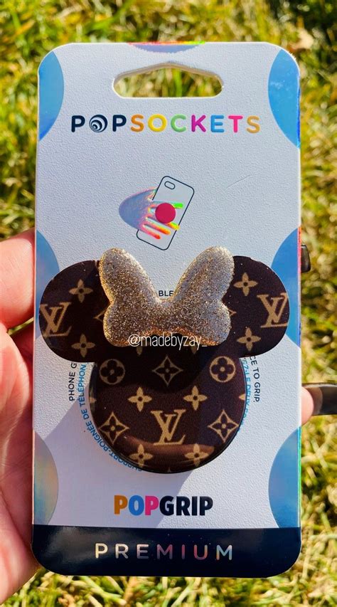 Designer Inspired Popsocket Minnie Shape Head With Bow Etsy Disney