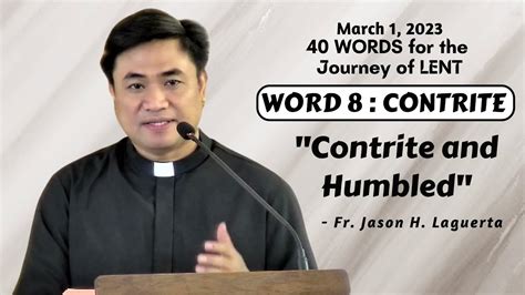 Word Contrite Contrite And Humbled Reflection By Fr Jason