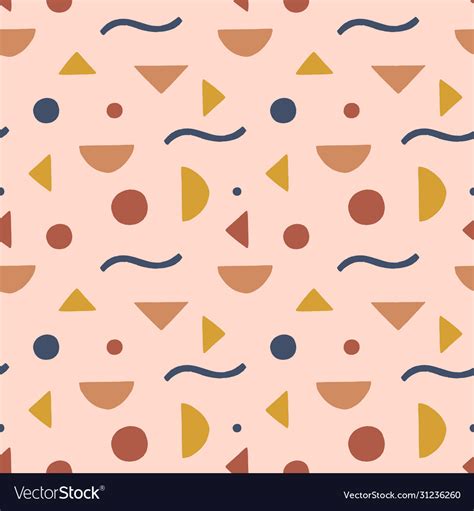 Modern Terracotta Abstract Seamless Pattern Vector Image