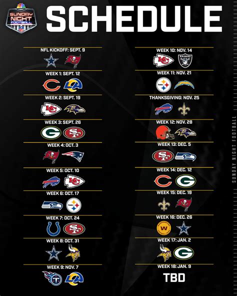 Printable Nfl Season Schedule In Week 18 Two Games Will Be Played On
