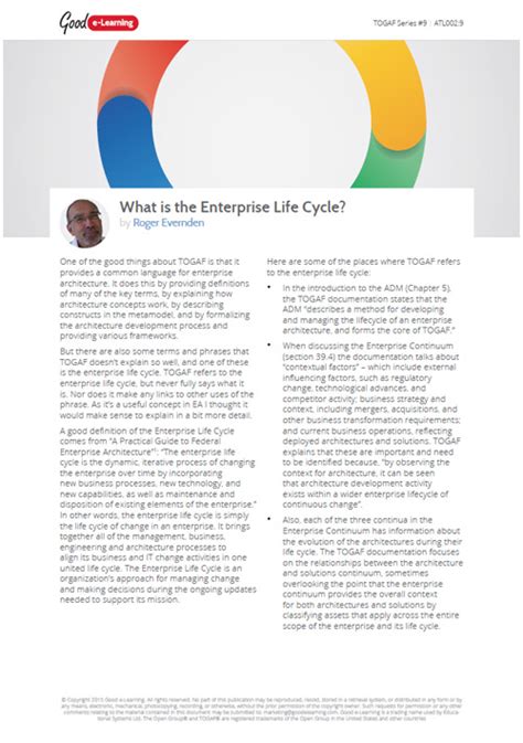 What Is The Enterprise Lifecycle
