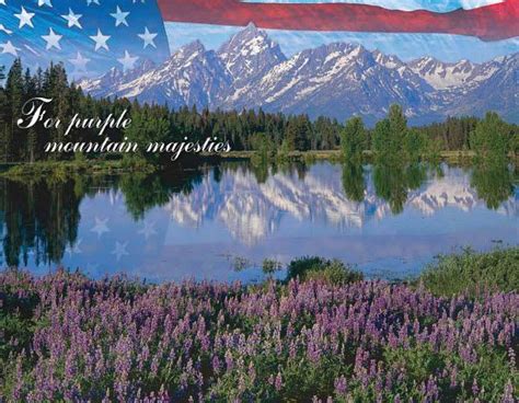 America The Beautiful Purple Mountain Majesty America Wall Calendar