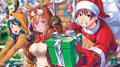 Food Wars Shokugeki No Soma En Navidad Anime Fondo De