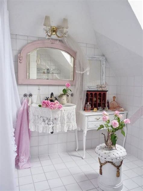 Shop for bath mats, bath sets, trash cans, & shower curtains. 23 Attractive Shabby Chic Bathroom Pictures & Ideas
