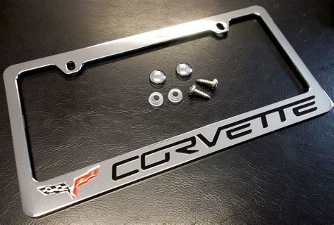 C6 Corvette License Plate Frame Wcaps