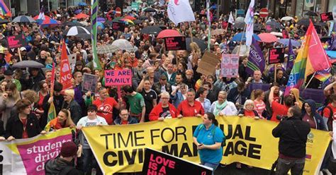 thousands march for marriage in northern ireland lgbtq nation