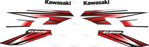 Kawasaki Klr 650 Red Stickers Set Mxgone Best Moto Decals