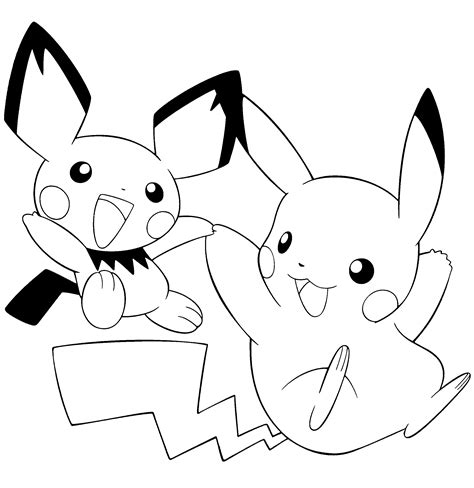 Pikachu Coloring Pages Printable Pokemon Color Print Craft Anime Sketch