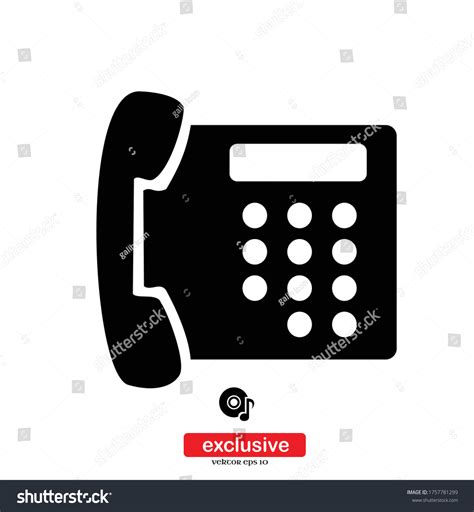 Phone Iconflat Design Style Vector Illustration Stock Vector Royalty
