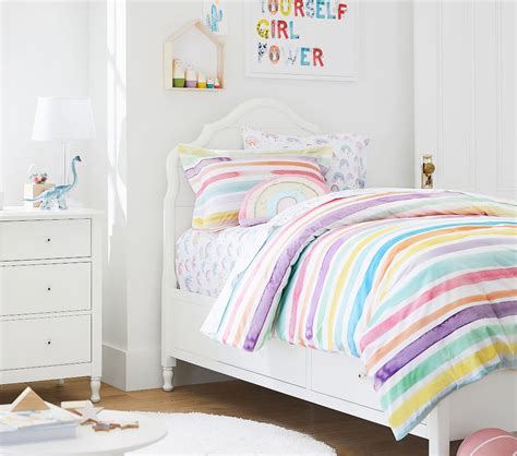 So i buy a nice serta mattress today at babies r us and bring it home and the effing thing does not fit in the crib. Organic Rainbow Cloud Sheet Set | Pottery Barn Kids CA