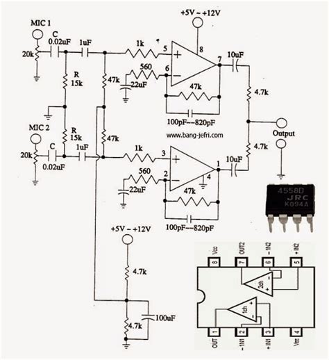 4558 Ic Preamp Circuit Diagram