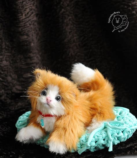 Sold Realistic Kitten Teddy Bear Friend Red Cat Pet Portrait Etsy