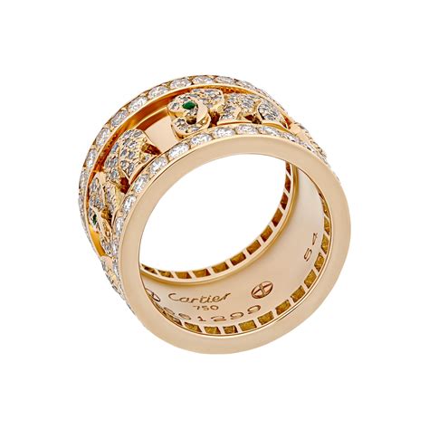 Vintage Cartier 18k Yellow Gold Diamond Emerald Elephant Ring Ring