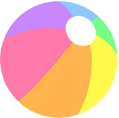 Beach Ball In Pastel Colors Free Clip Art