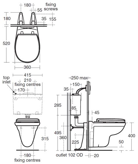 There is no standard height. Ideal Standard Sandringham Wall Mounted Toilet Pan