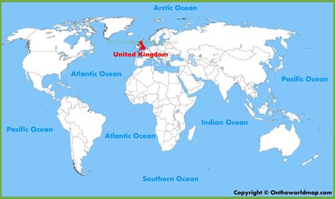 Gran Bretaña En El Mapa Del Mundo Donde Es Reino Unido Situado En El