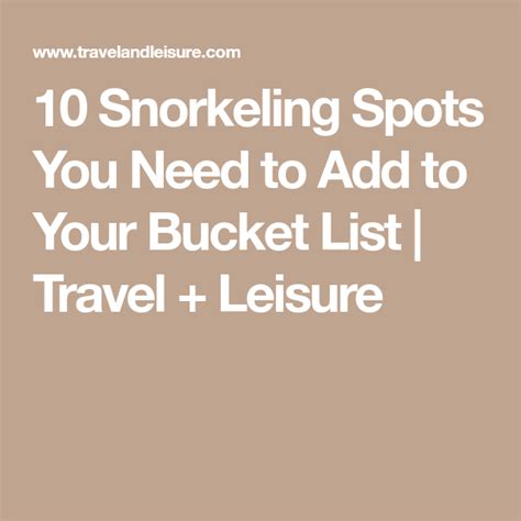 10 Snorkeling Spots You Need To Add To Your Bucket List Snorkeling