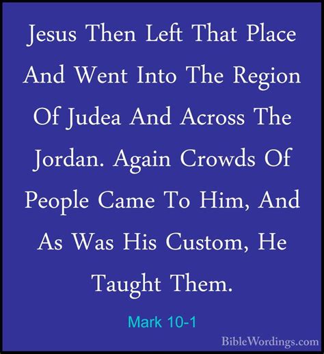 Mark 10 Holy Bible English