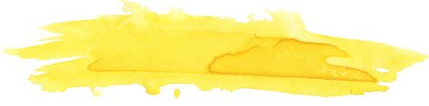 22 Yellow Watercolor Brush Stroke Png Transparent