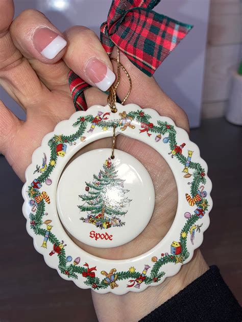 Vintage Spode Porcelain Christmas Tree Ornament Collectible Etsy