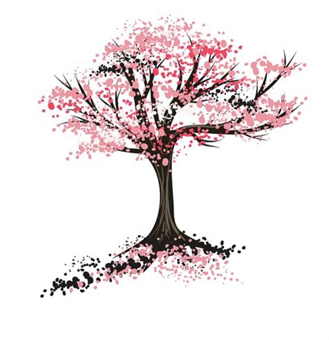 Sakura Tree Drawing Png Tree Drawing Blossom Tree Tattoo Cherry